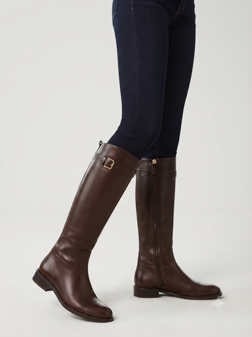 J.CREW FELIX BROWN LEATHER RIDING BOOTS US 8